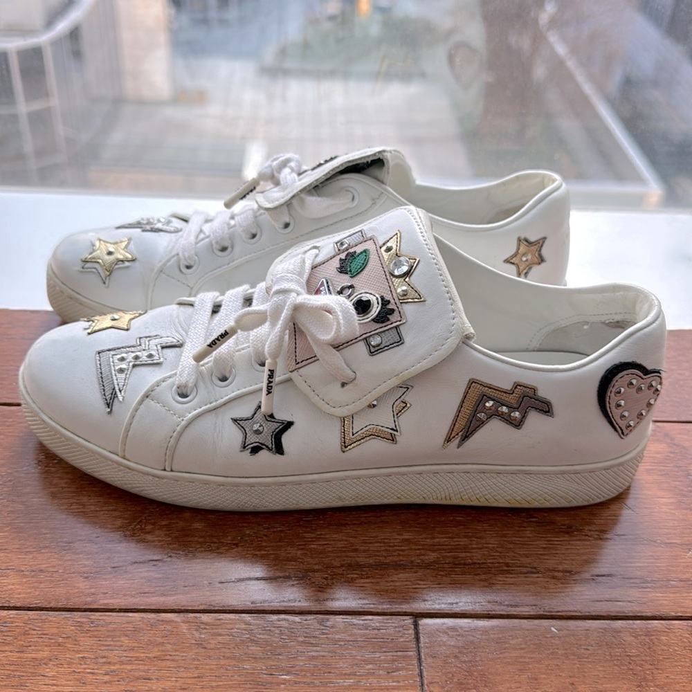 Prada leather sneakers